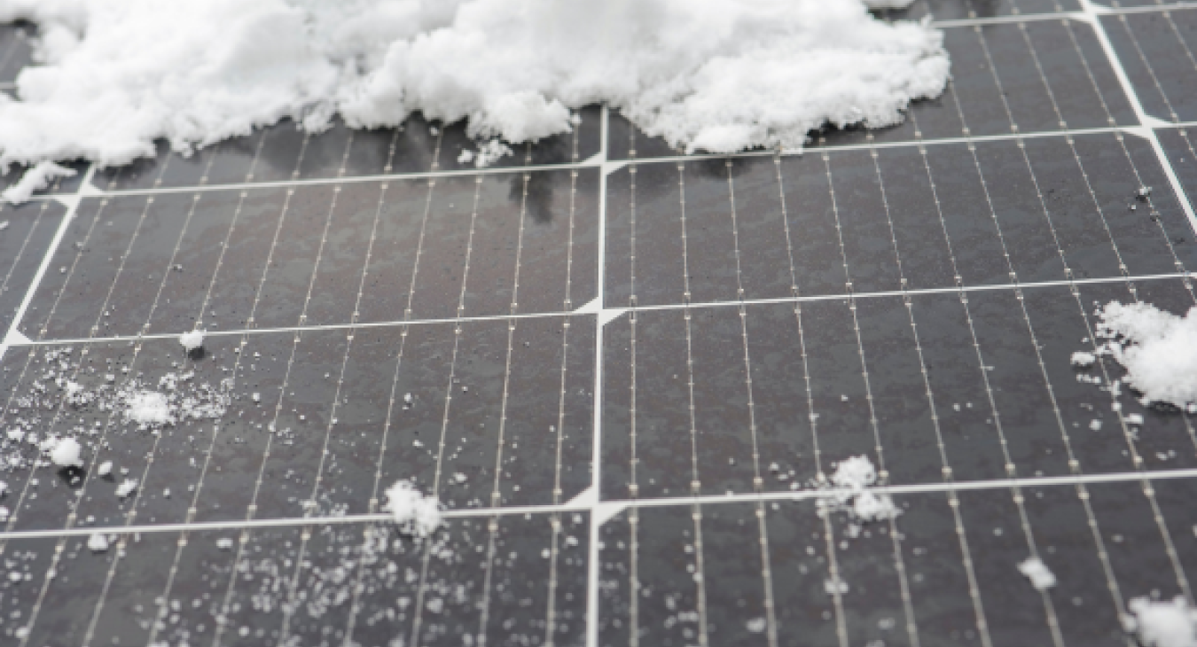 Snow on solar panels - West Coast Electrical Blackpool